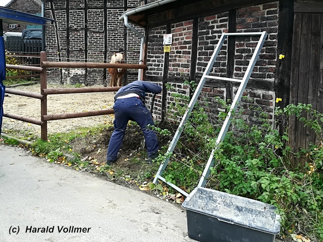 Vorbereitung des Aufstellungsortes durch die Fa.Leuschner