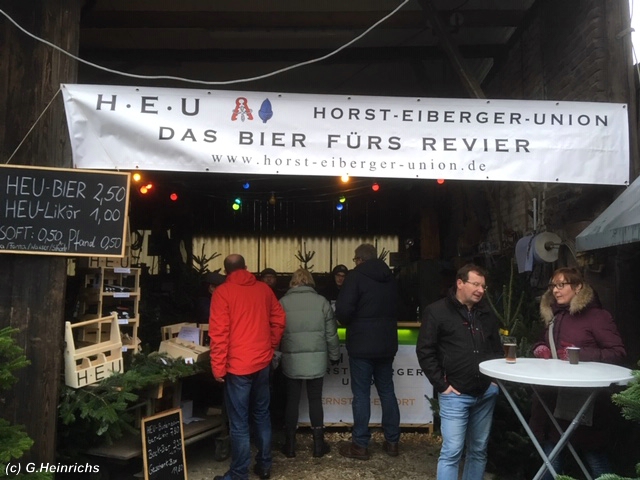 Der Stand mit dem H.E.U. Bier