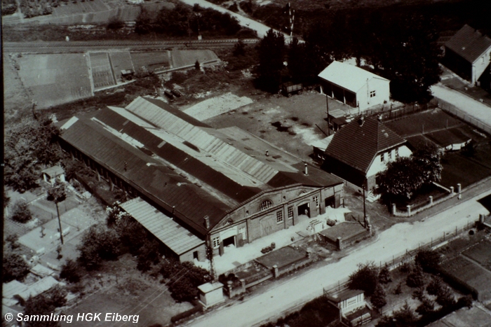 Luftaufnahme der Fabrik 1956 