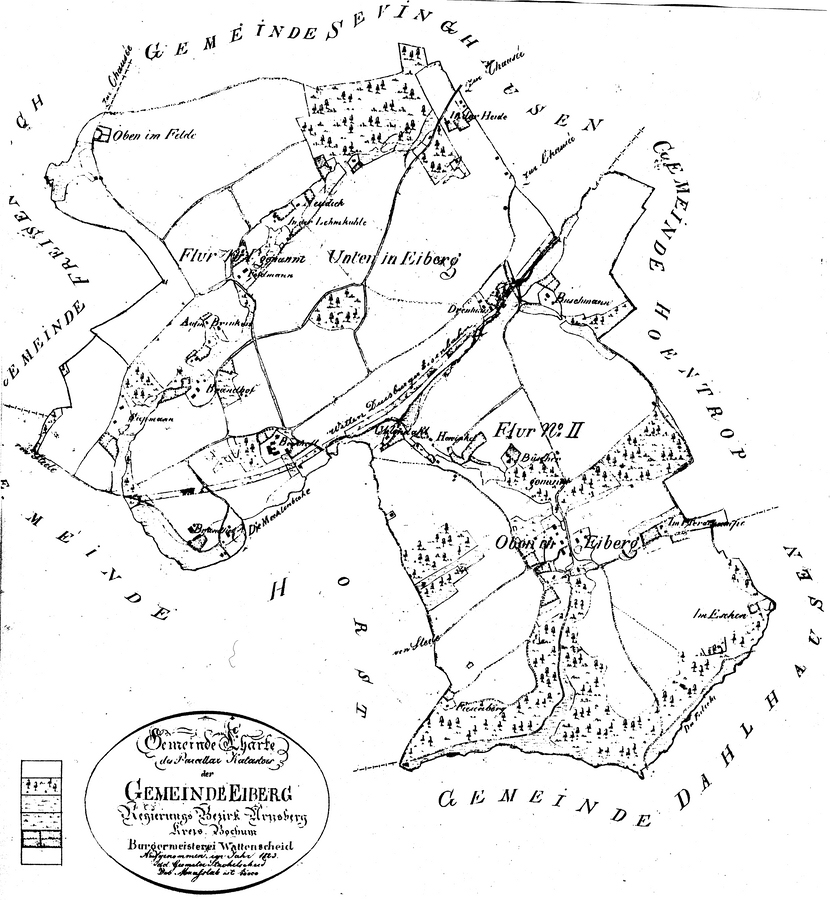 Gemeindekarte Eiberg 1823